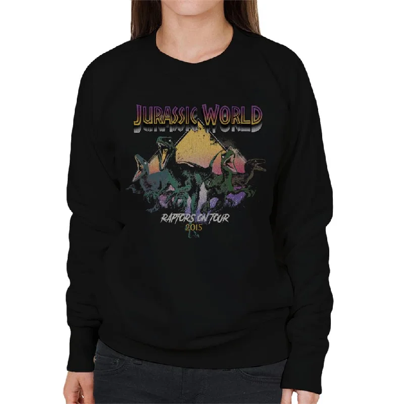 Jurassic Park Raptors On Tour 2015 Women's Sweatshirt Hoodie with Sequins Glamorous Eye-catching