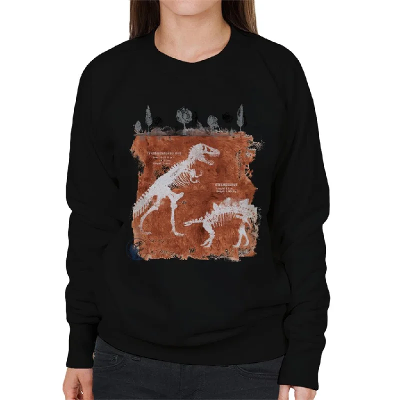 Jurassic Park T Rex Fossils Women's Sweatshirt Hoodie with Hem Detail Decorative Unique