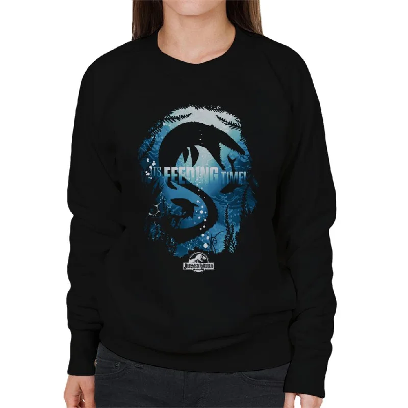 Jurassic Park Its Feeding Time Women's Sweatshirt Hoodie with Illustration Artistic Creative