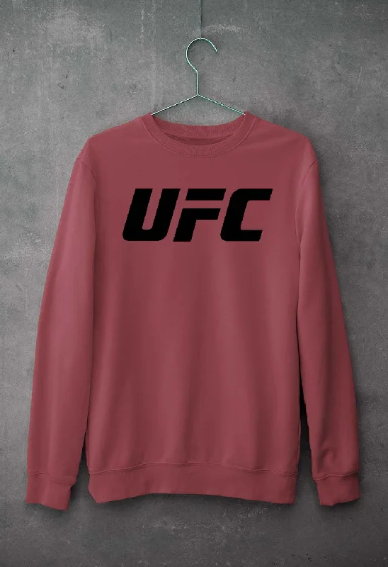 UFC Unisex Sweatshirt for Men/Women Hoodie with Hem Embroidery Detailed Premium