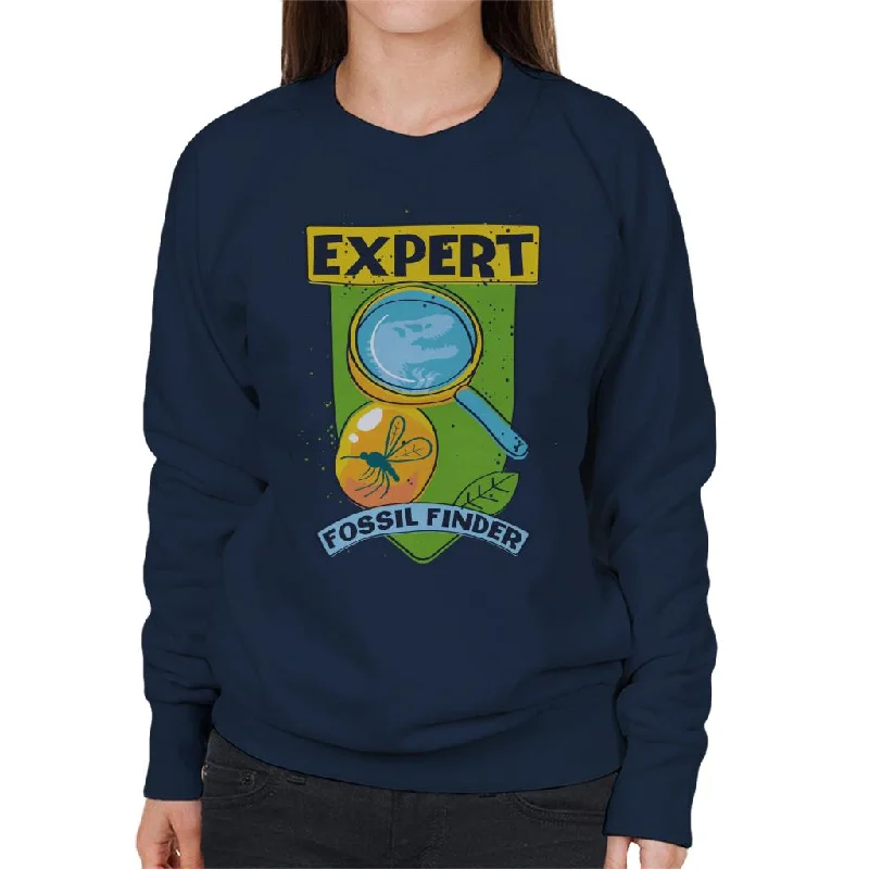 Jurassic Park Expert Fossil Finder Women's Sweatshirt Hoodie with Hem Ribbing Snug Secure