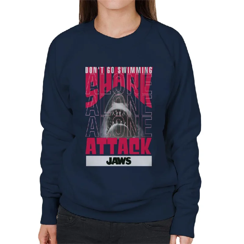 Jaws Don't Go Swimming Alone Women's Sweatshirt Hooded Sweatshirt Casual Wear Street Style