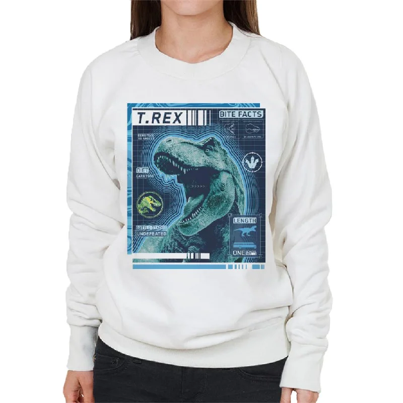 Jurassic Park T Rex Battle Status Undefeated Women's Sweatshirt Cotton Hoodie Fleece Lining Warmth