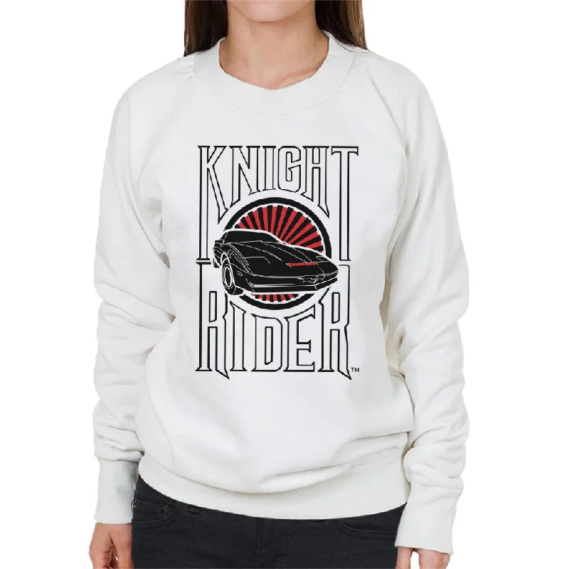 Knight Rider Text And Logo Women's Sweatshirt Hoodie with Pocket Utility Practical