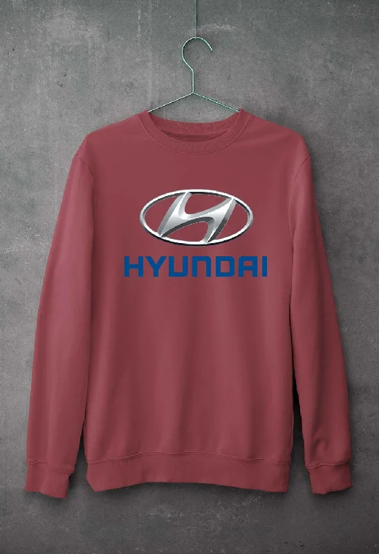 Hyundai Unisex Sweatshirt for Men/Women Hoodie with Raw Hem Edgy Unfinished