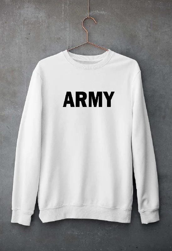 Army Unisex Sweatshirt for Men/Women Hoodie with Hem Fringe Bohemian Relaxed