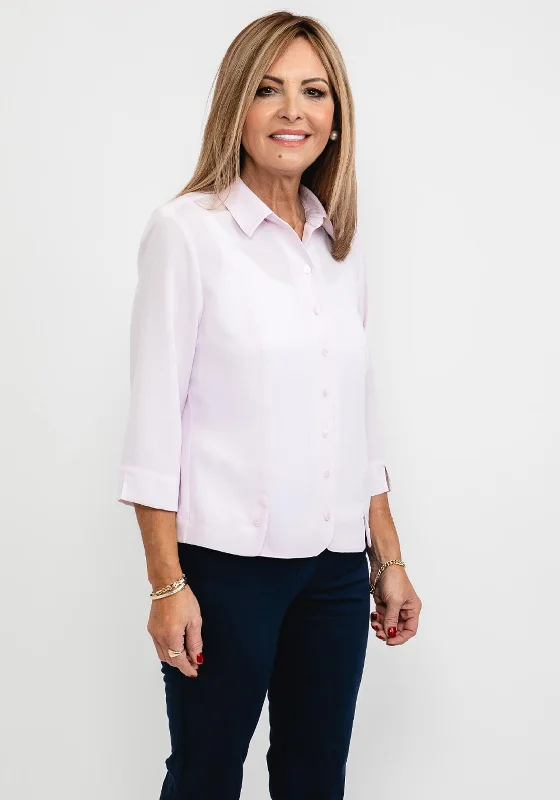 ERFO Lightweight Blouse, Light Pink Casual Button Blouse