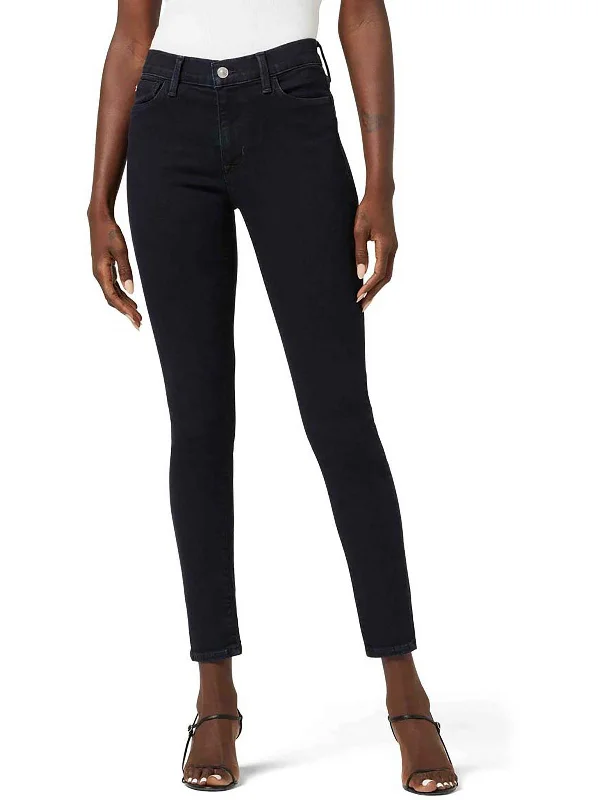 Natalie Womens Mid-Rise Ankle Skinny Jeans Comfortable Full-Length Denim Jeans