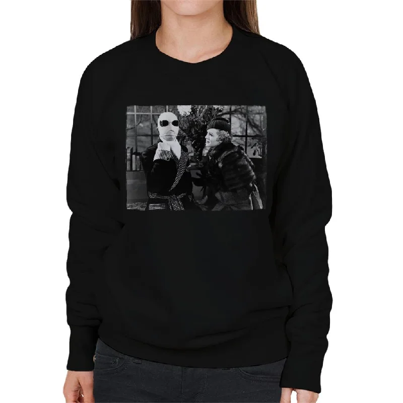 The Invisible Man And Flora Cranley Women's Sweatshirt Hoodie with Magnetic Closure Innovative Modern