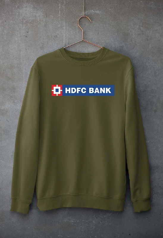 HDFC Bank Unisex Sweatshirt for Men/Women Hoodie with Strings Custom Fit Adjustable