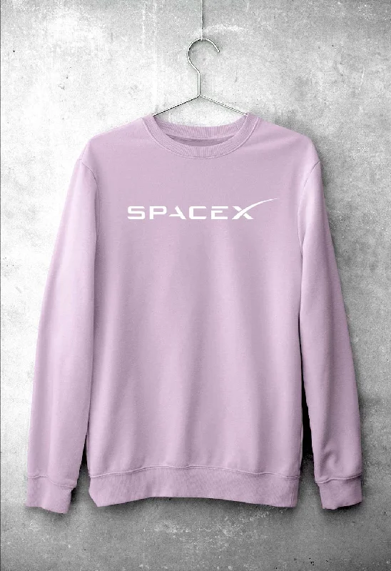 SpaceX Unisex Sweatshirt for Men/Women Hoodie with Hem Applique Textured Unique