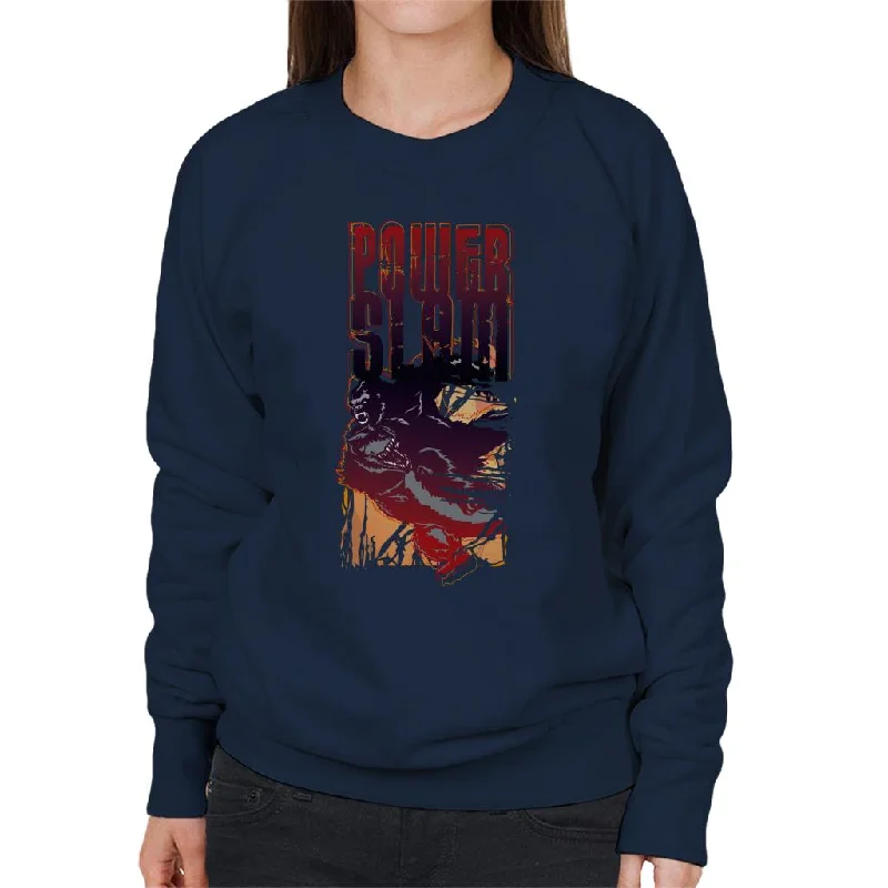 King Kong Vs T Rex Power Slam Women's Sweatshirt Hoodie with Hem Drawcord Adjustable Customizable