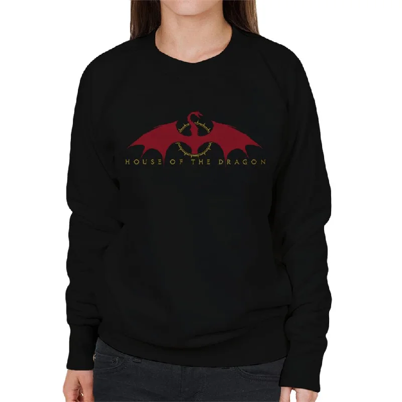 House Of The Dragon Caraxes Red Silhouette Women's Sweatshirt Hoodie with Hood Adjustable Protection