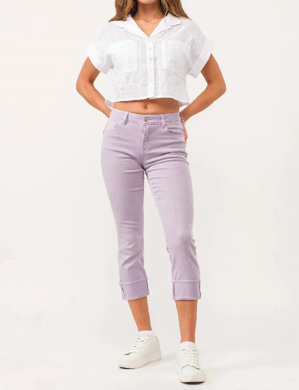 Blaire Jeans In Orchid Petal Trendy Low-Rise Bootcut Jeans