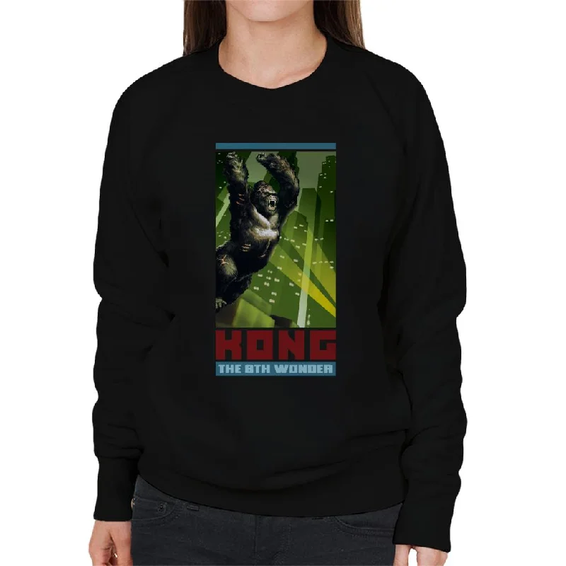 King Kong The 8th Wonder City Rage Women's Sweatshirt Hoodie with Elastic Waist Stretchable Comfortable