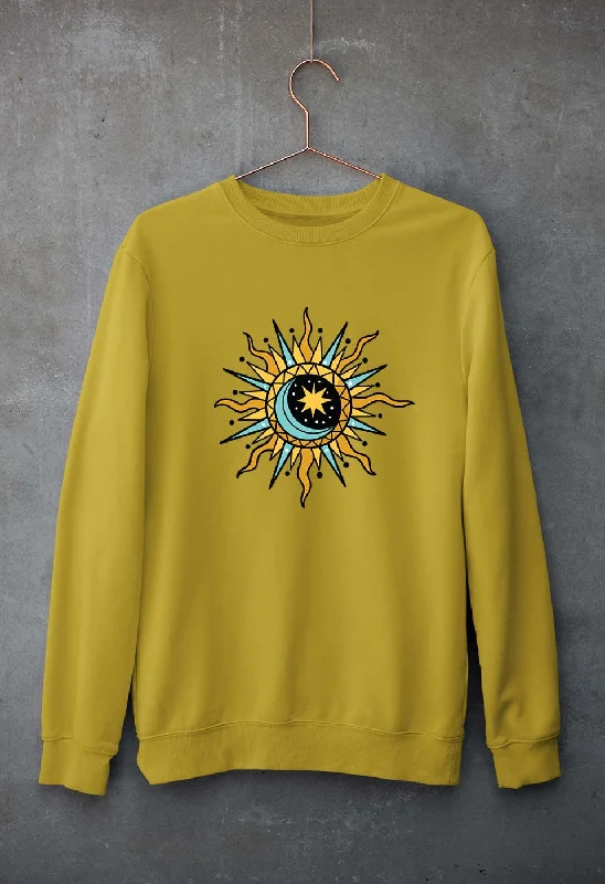 Psychedelic Chakra Unisex Sweatshirt for Men/Women Hoodie with Frayed Bohemian Relaxed