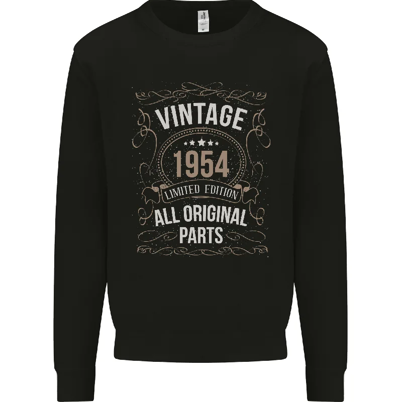 70th Birthday Limited Edition 1954 Mens Sweatshirt Jumper Hoodie with Lace Feminine Delicate