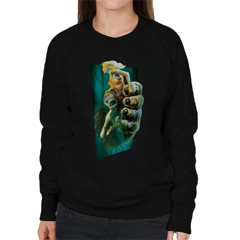 King Kong Holding Ann Darrow Women's Sweatshirt Hoodie with High Neck Warm Protective