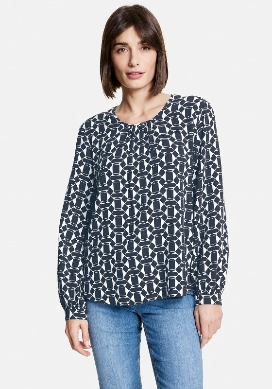 Gerry Weber Abstract Shape Print Blouse Black & White Smart Casual Blouse