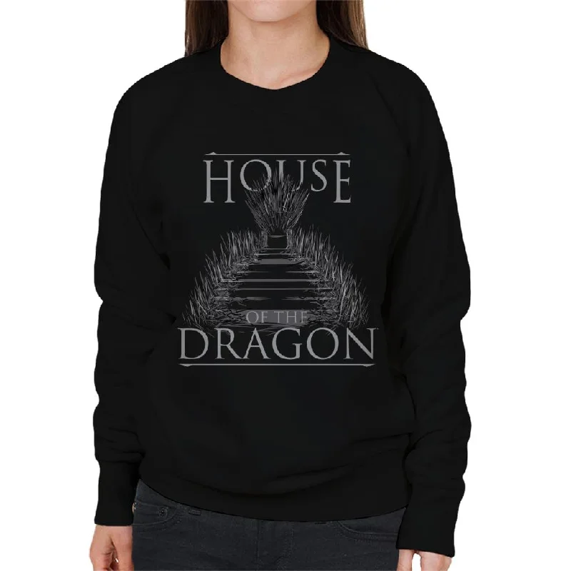 House Of The Dragon Iron Throne Women's Sweatshirt Hoodie with Fur Luxurious Winter