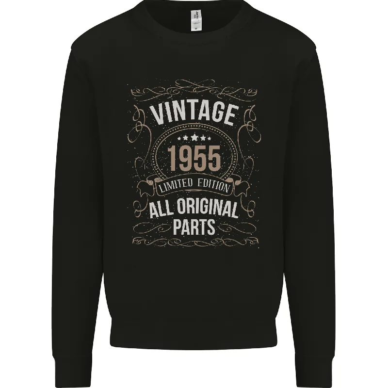 69th Birthday Limited Edition 1955 Mens Sweatshirt Jumper Hoodie with Ribbed Hem Stretchable Secure