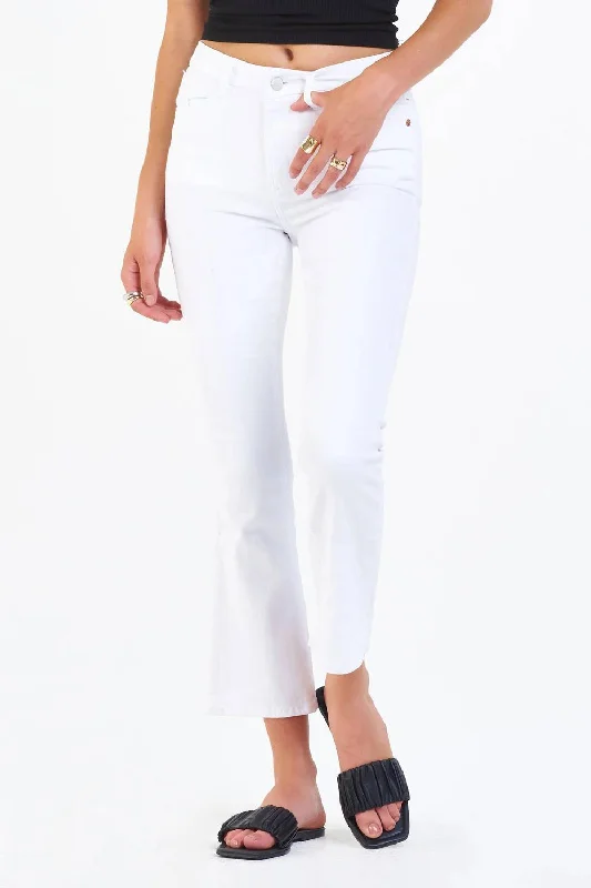 Jeanne Jeans In Optic White Trendy Skinny Fit Jeans