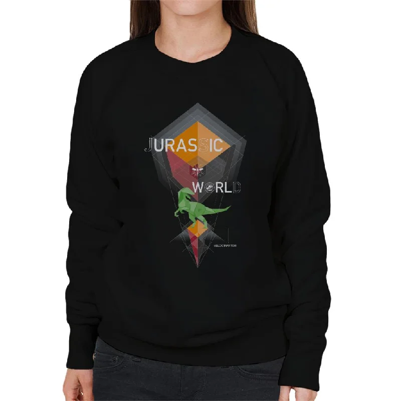 Jurassic World Velociraptor Prism Aesthetic Women's Sweatshirt Hoodie with Turtle Neck Cozy Winter