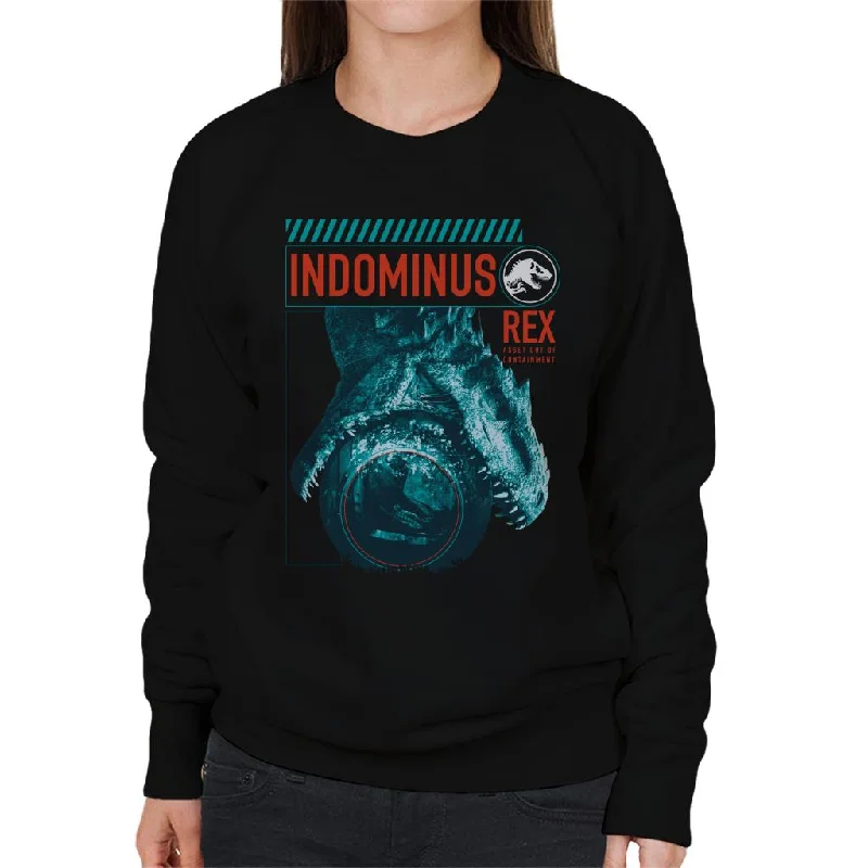 Jurassic Park Indominus Rex Women's Sweatshirt Hoodie with Hem Ribbing Snug Secure