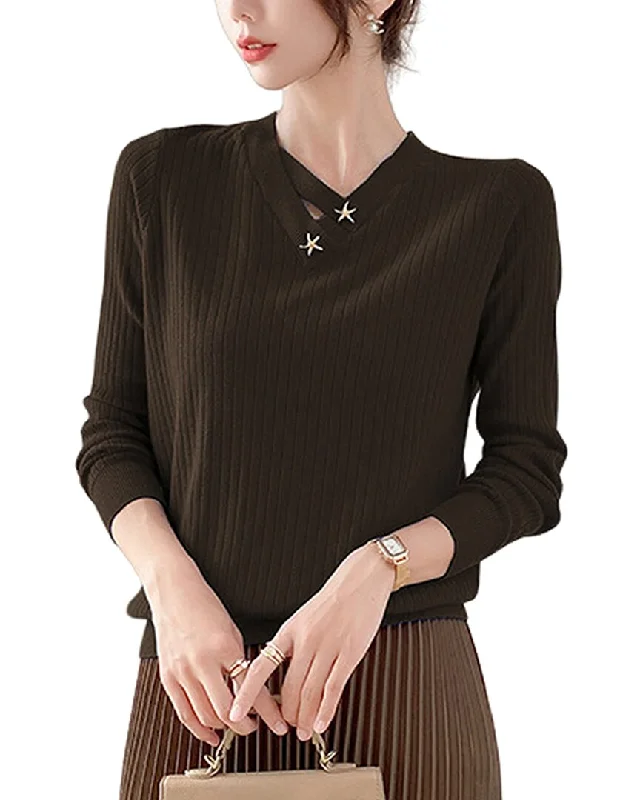 Vera Dolini Sweater Boxy Sweater Fitted Sweater A-Line