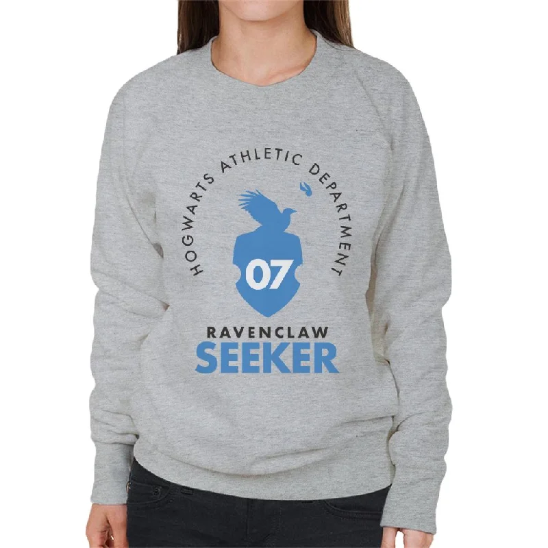 Harry Potter Quidditch Athletic Dept Ravenclaw Seeker Women's Sweatshirt Hoodie with High Neck Warm Protective