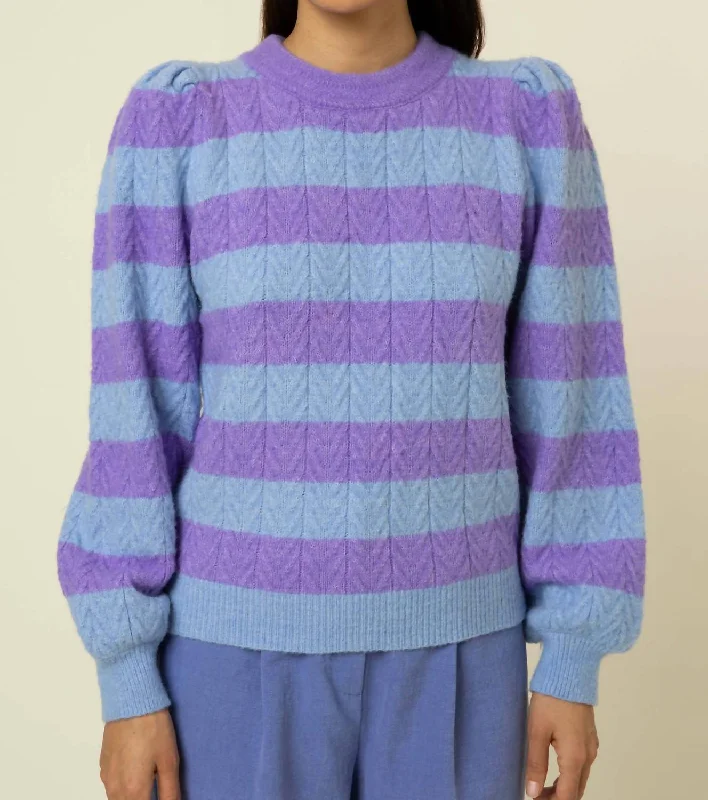 Neve Sweater In Violet Fleece Sweater Nylon Polyester