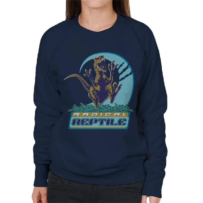 Jurassic Park Radical Reptile Women's Sweatshirt Hoodie with Elastic Cuffs Stretchable Comfortable