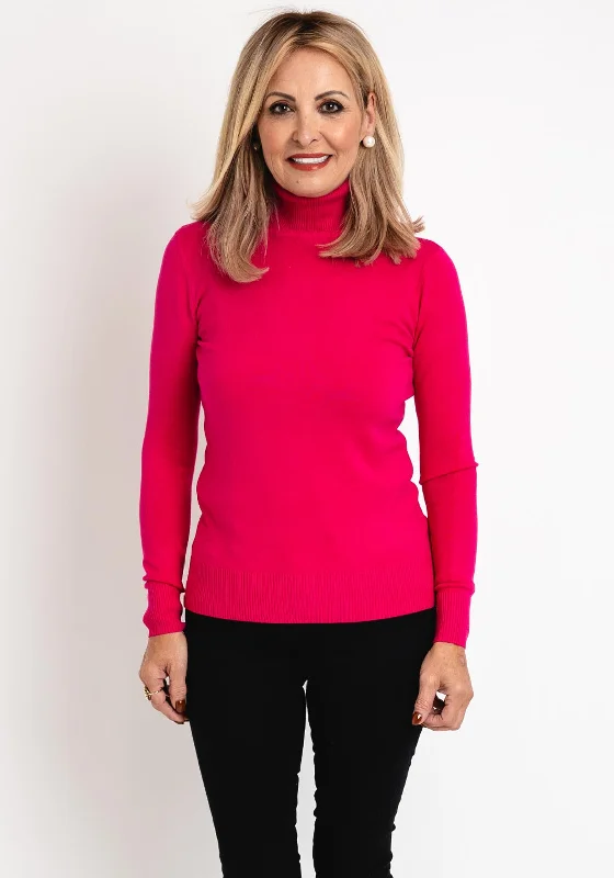 Serafina Collection Light Knit Sweater, Fuchsia Stylish Fashionable Trendy