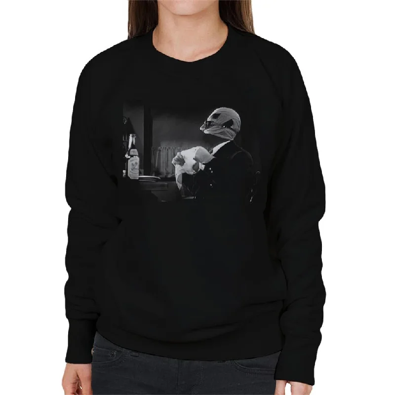 The Invisible Man Using Powers Women's Sweatshirt Hoodie with Hem Drawcord Adjustable Customizable