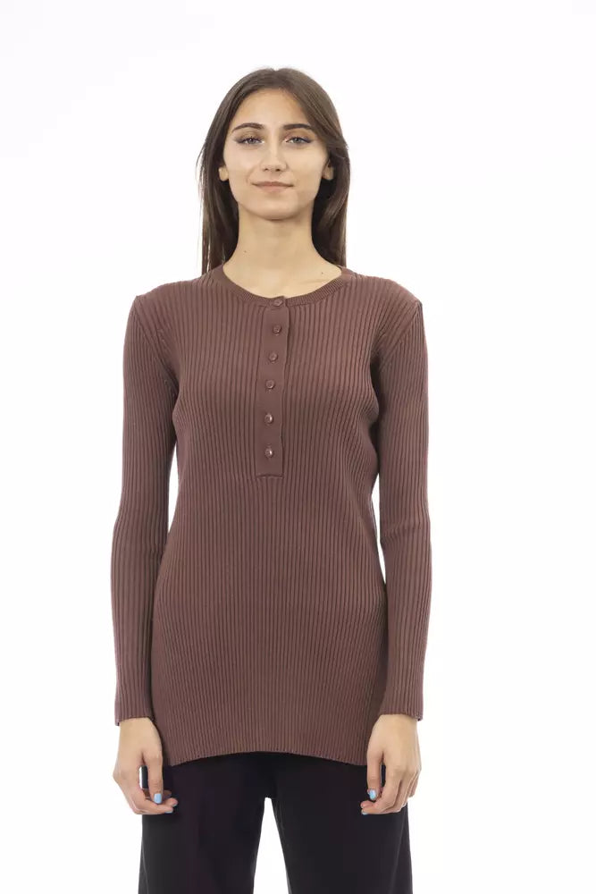 Alpha Studio  Viscose Women's Sweater Tailored Straight A-Line