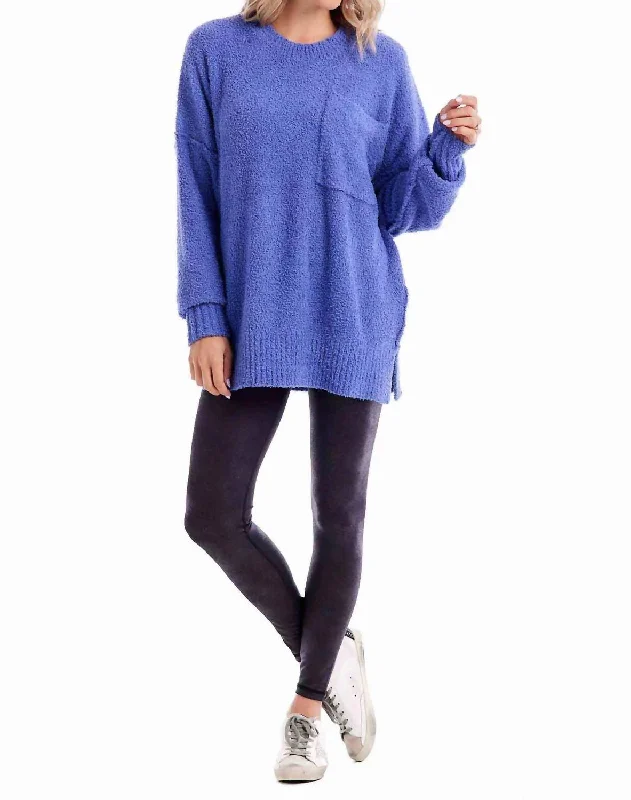 Rome Chenille Sweater In Blue Wool Sweater Cotton Sweater Cashmere Sweater