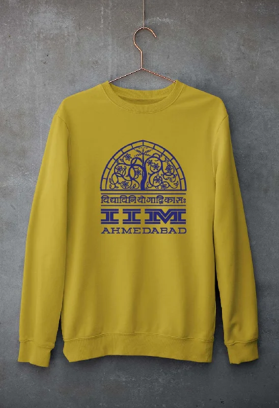 IIM Ahmedabad Unisex Sweatshirt for Men/Women Hoodie with Raglan Sleeves Sporty Comfortable