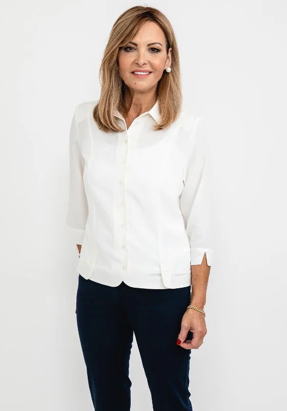 ERFO Lightweight Blouse, Cream Stylish Wrap Blouse