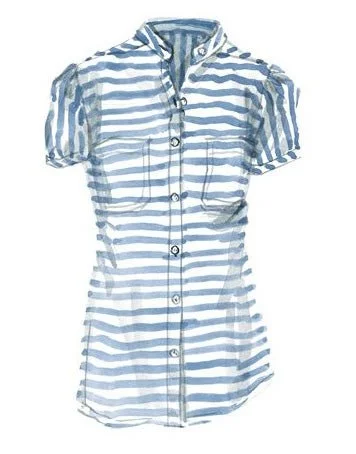 Blue White Stripe