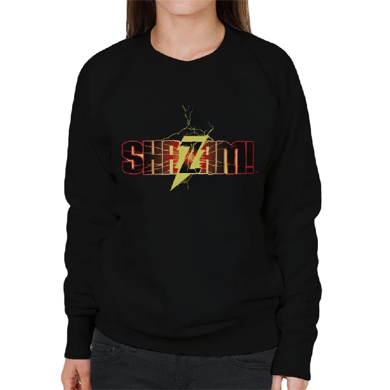 Justice League Shazam Logo Women's Sweatshirt Hoodie with Pastel Soft Subtle