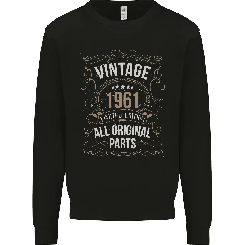 63rd Birthday Limited Edition 1961 Mens Sweatshirt Jumper Hoodie with Double Zipper Versatile Adjustable