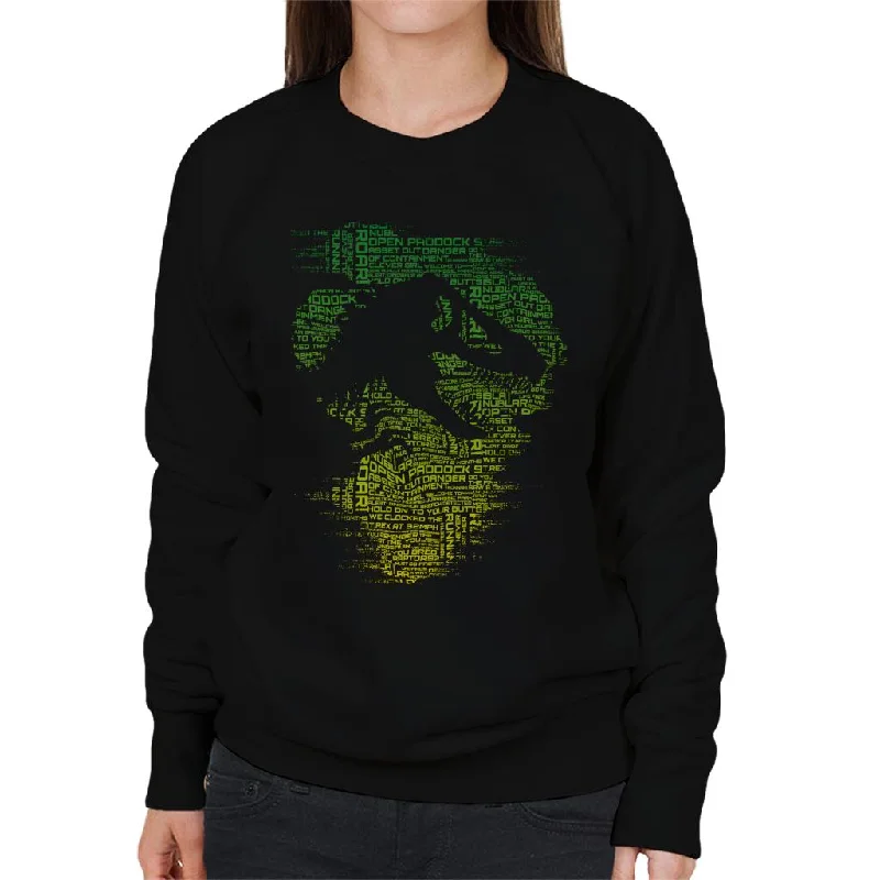 Jurassic Park T Rex Silhouette Asset Out Women's Sweatshirt Cotton Hoodie Fleece Lining Warmth