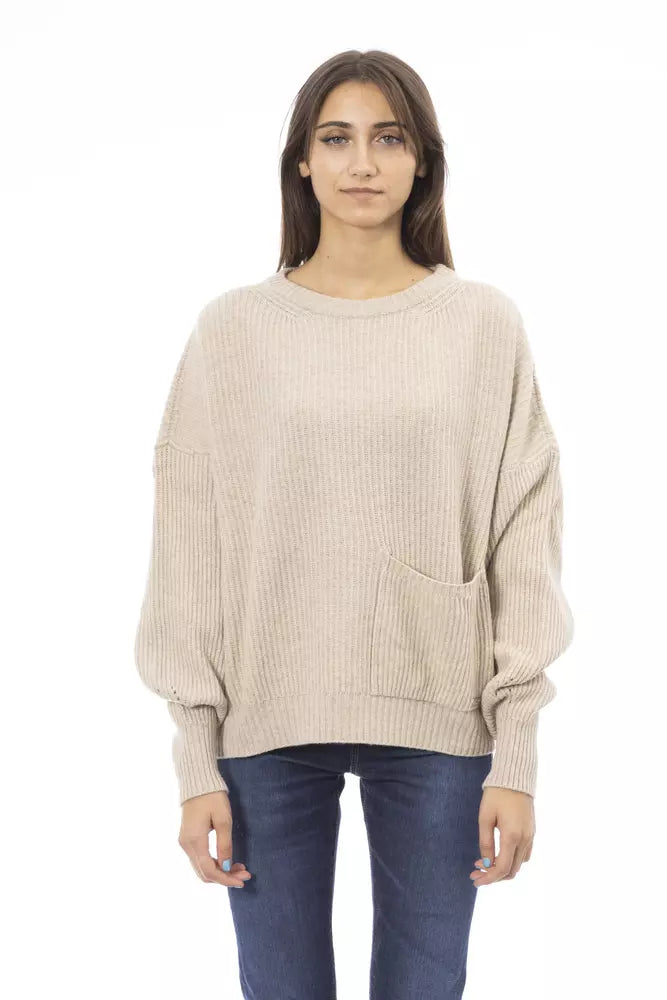 Baldinini Trend  Wool Women's Sweater Velvet Chenille Corduroy