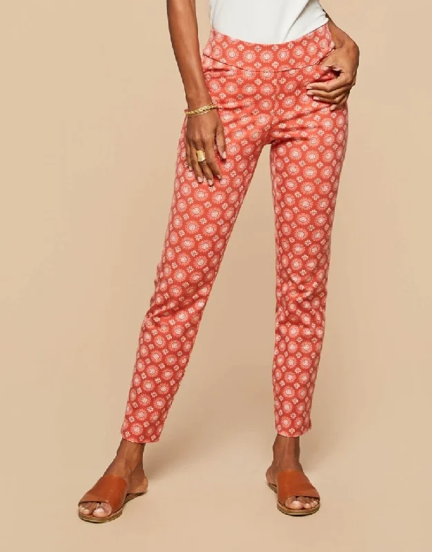 Maren Pull-On Pant - Pink House French Floral Chic Capri Pants