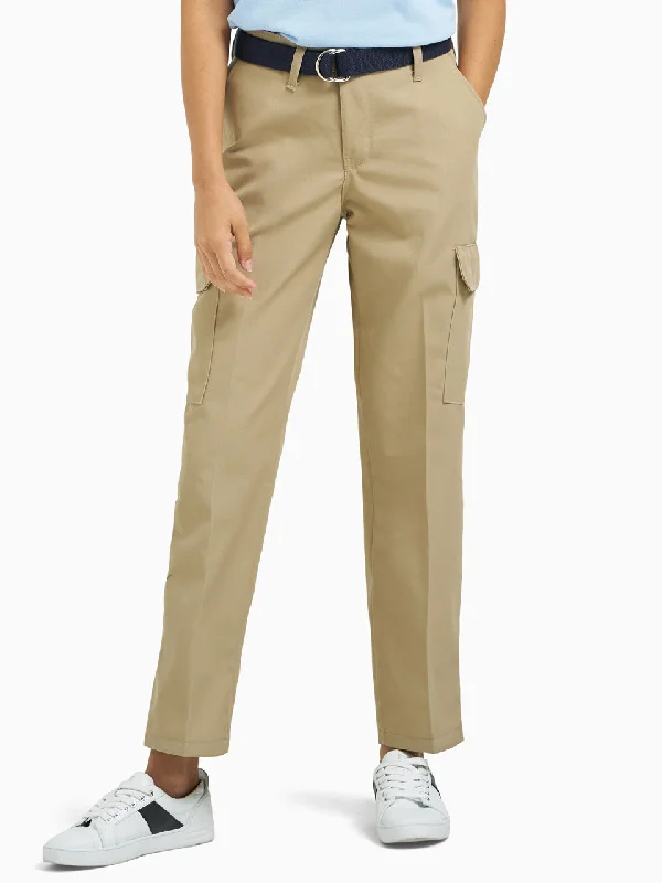 Ladies' Industrial Cargo Pant - Khaki Classic Flared Pants