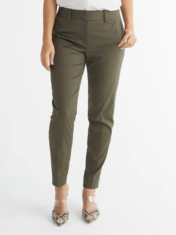 Ladies' Jordan Ankle Pant - Olive Fashionable Tapered Leg Pants