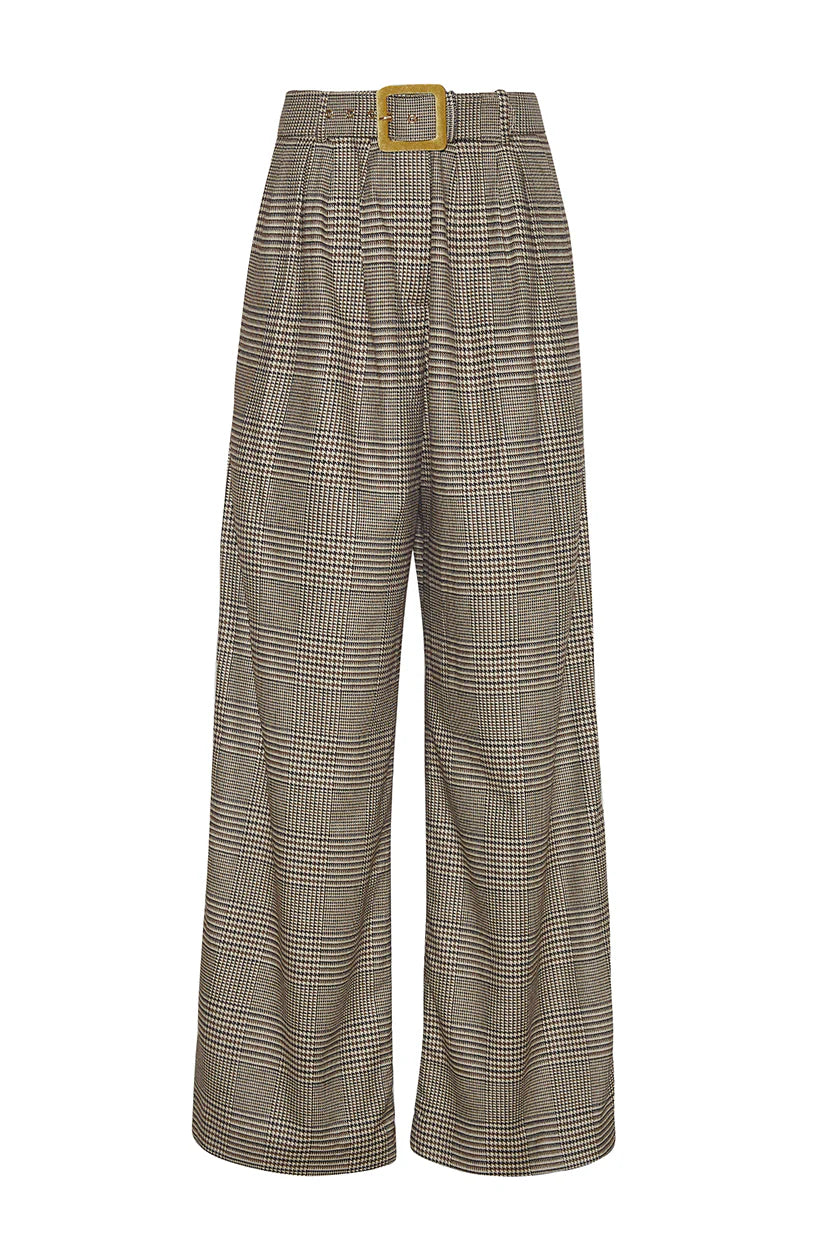 Soho Pants - Glen Hound Plaid Classic Bootcut Trousers