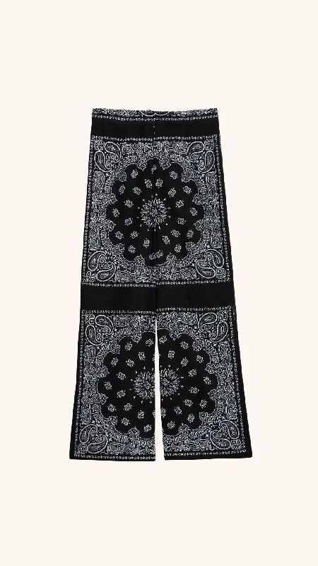 Bandana Black Pants Classic Flared Pants