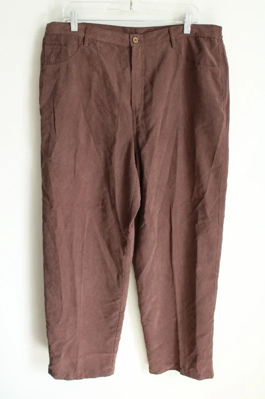 Alfred Dunner Brown Suede Pants | 18 Cozy Maternity Pants