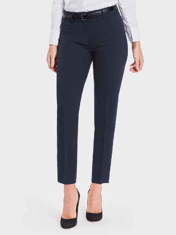 Ladies' Jordan Straight Leg Pant - Deep Sea Comfortable Pleated Pants